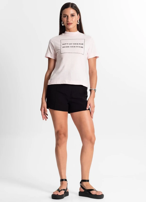 Rovitex - Camiseta Feminina Gola Alta Rosa 4