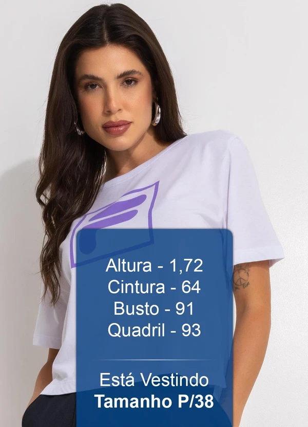 Fila - Camiseta Feminina Letter Essentials Branco 5