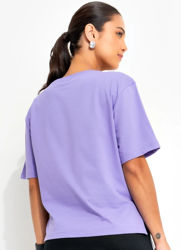 Fila - Camiseta Feminina Letter Essentials Roxo 2