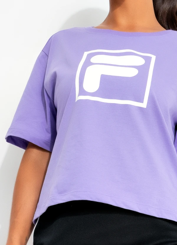Fila - Camiseta Feminina Letter Essentials Roxo 8