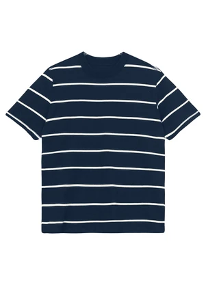 Malwee - Camiseta Feminina Listrada Azul Marinho - MALWEE
