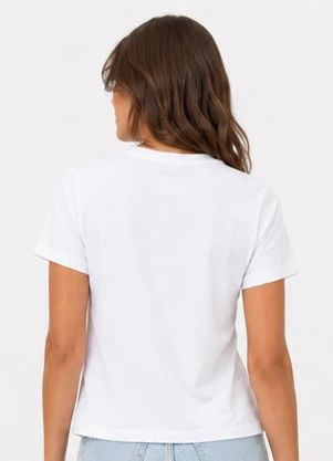 Infinita Cor - Camiseta Feminina Manga Curta Básica Branco - INFINITA COR