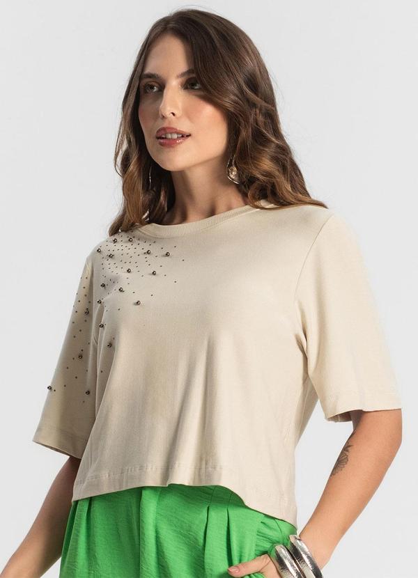 Endless - Camiseta Feminina Manga Curta Bege 4