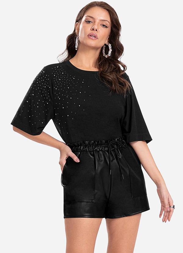 Endless - Camiseta Feminina Manga Curta Preto 2