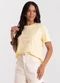 Rovitex - Camiseta Feminina Meia Malha com Estampa Amarelo - variação: Amarelo