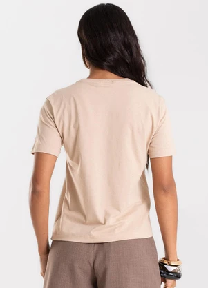 Rovitex - Camiseta Feminina Meia Malha com Estampa Marrom - ROVITEX