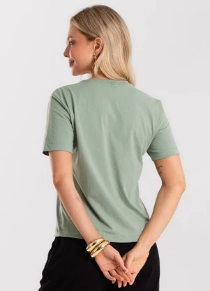 Rovitex - Camiseta Feminina Meia Malha com Estampa Verde - ROVITEX