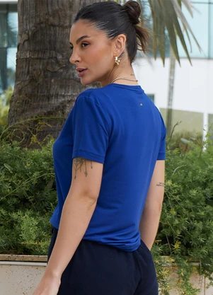 Hiatto Confecção - Camiseta Feminina Tech Modal Azul - HIATTO CONFECÇÃO