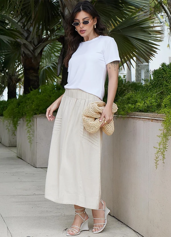 Hiatto Confecção - Camiseta Feminina Tech Modal Branca 3