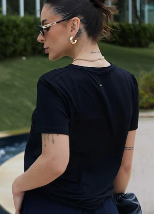 Hiatto Confecção - Camiseta Feminina Tech Modal Preto - HIATTO CONFECÇÃO