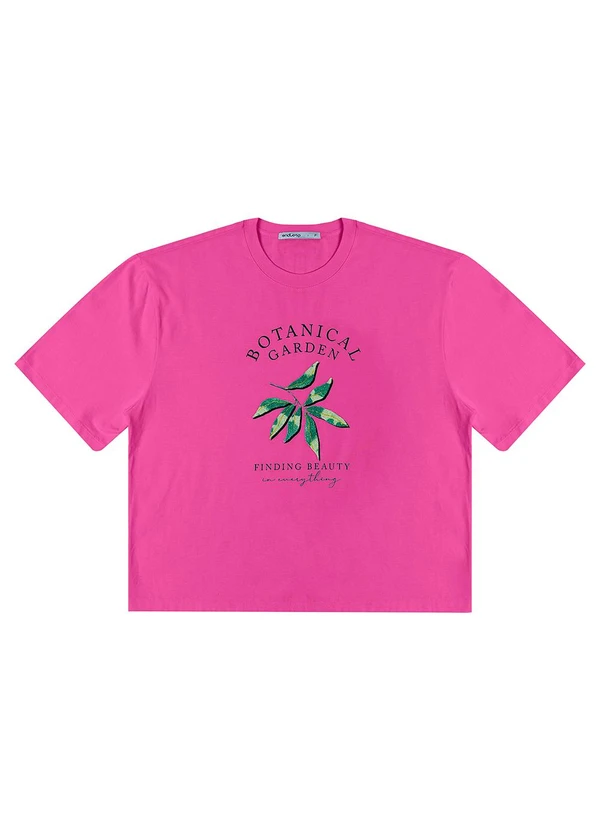 Endless - Camiseta Feminino Manga Curta Meia Malha Rosa