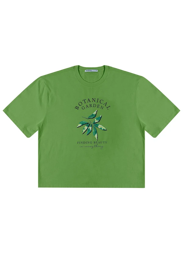 Endless - Camiseta Feminino Manga Curta Meia Malha Verde