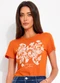Colcci - Camiseta Off White - variação: Laranja