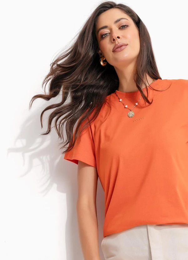 Colcci - Camiseta Laranja 7