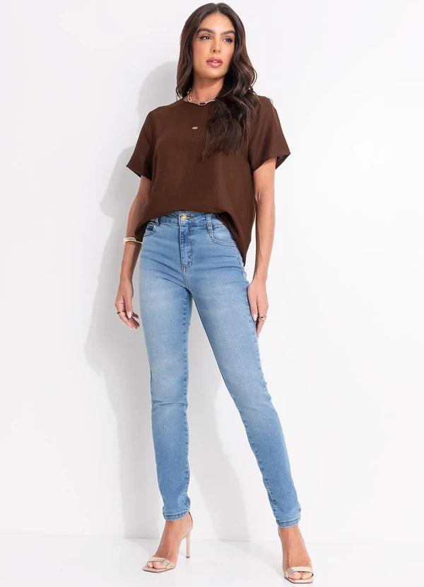 Colcci - Camiseta Linho Marrom 3