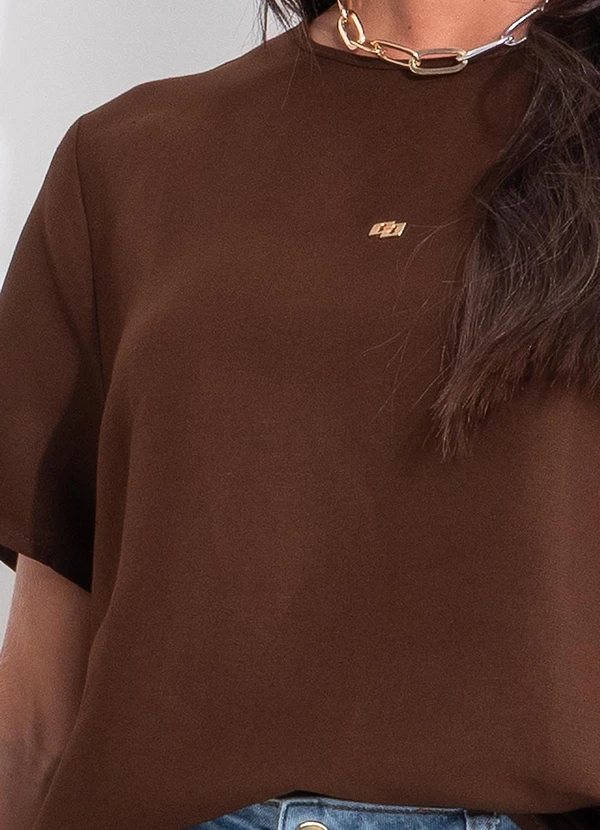 Colcci - Camiseta Linho Marrom 4