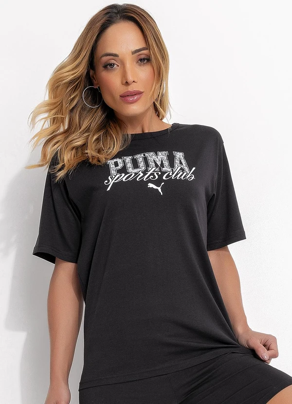 Puma - Camiseta M/C Class Relaxed Tee Preto