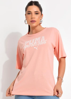 Puma - Camiseta M/C Class Relaxed Tee Rosa - PUMA