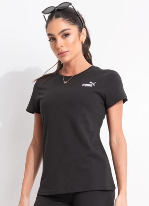 Puma - Camiseta M/C Ess Small Logo Tee W Preto - PUMA