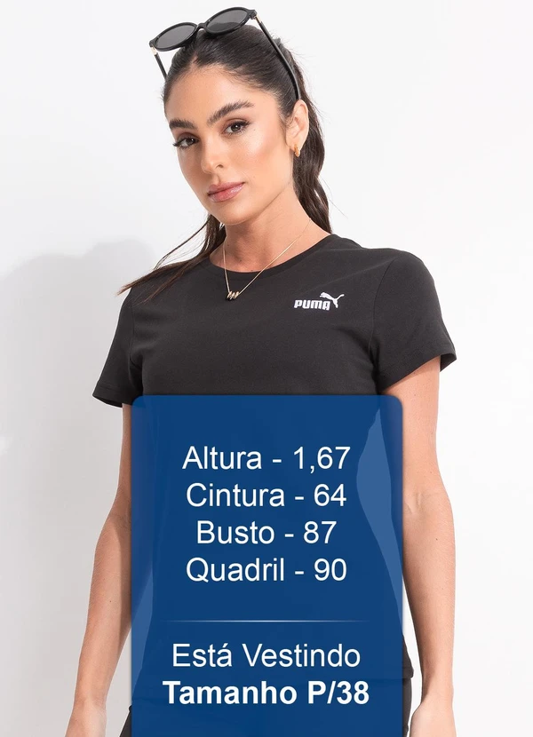 Puma - Camiseta M/C Ess Small Logo Tee W Preto 5