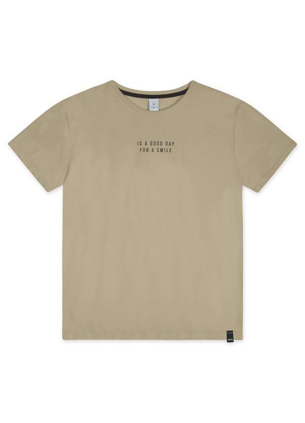 Hapier - Camiseta Manga Curta Juvenil Feminina  Bege 3