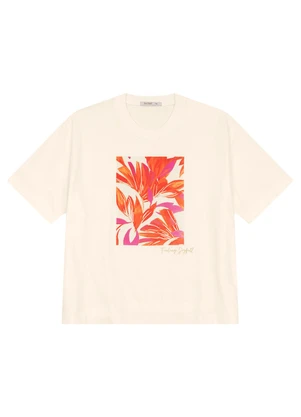 Secret Glam - Camiseta Manga Curta Plus Size Bege - SECRET GLAM
