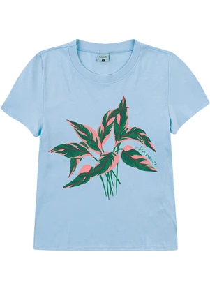 Malwee - Camiseta Maranta em Malha Azul Pastel - MALWEE