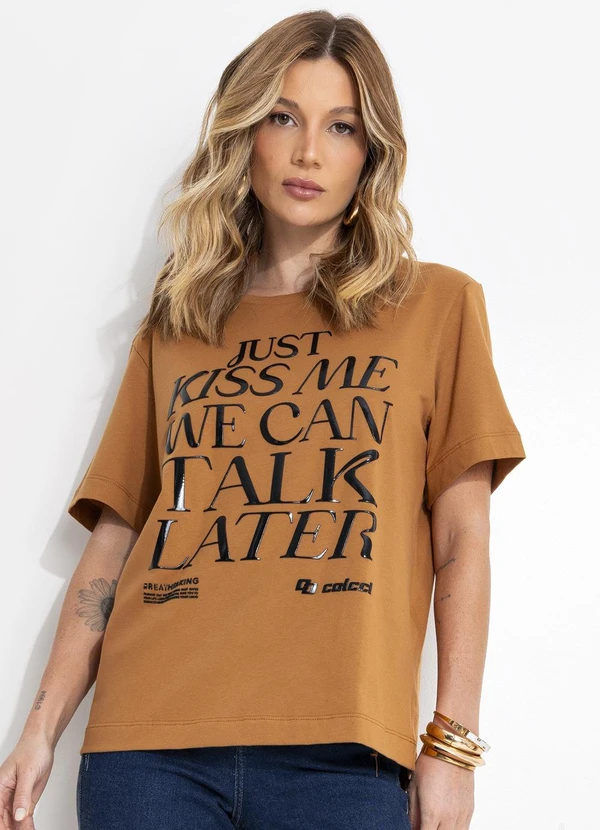 Colcci - Camiseta Marrom