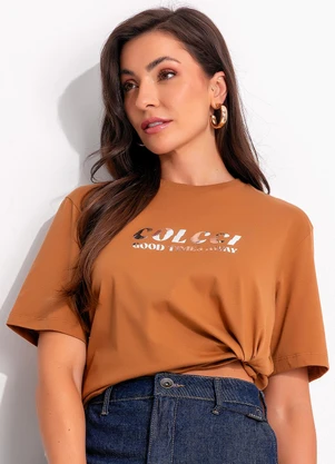 Colcci - Camiseta Marrom - COLCCI