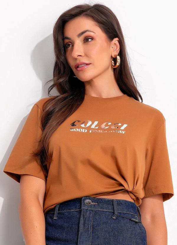 Colcci - Camiseta Marrom