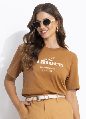 Colcci - Camiseta Marrom - COLCCI