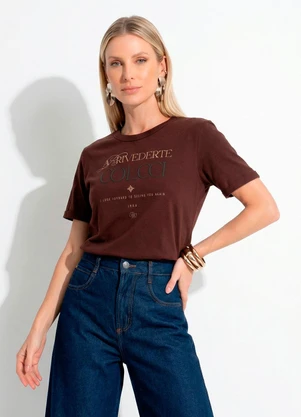 Colcci - Camiseta Marrom - COLCCI