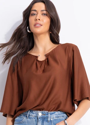 Colcci - Camiseta Marrom - COLCCI