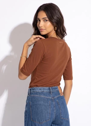 Colcci - Camiseta Marrom - COLCCI