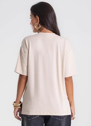 Endless - Camiseta Molecotton de Viscose Bege - ENDLESS
