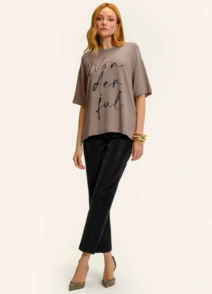 Endless - Camiseta Molecotton de Viscose Marrom - ENDLESS