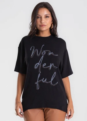 Endless - Camiseta Molecotton de Viscose Preto - ENDLESS