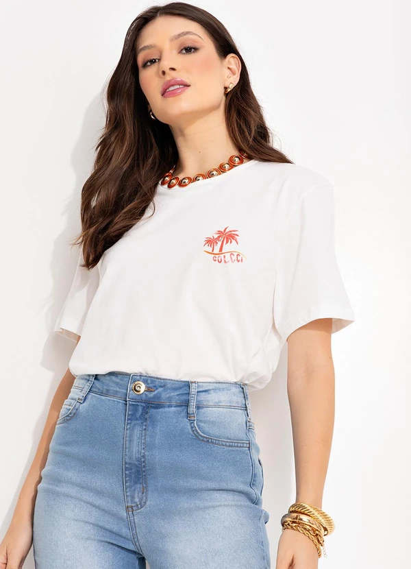 Colcci - Camiseta Off White 7