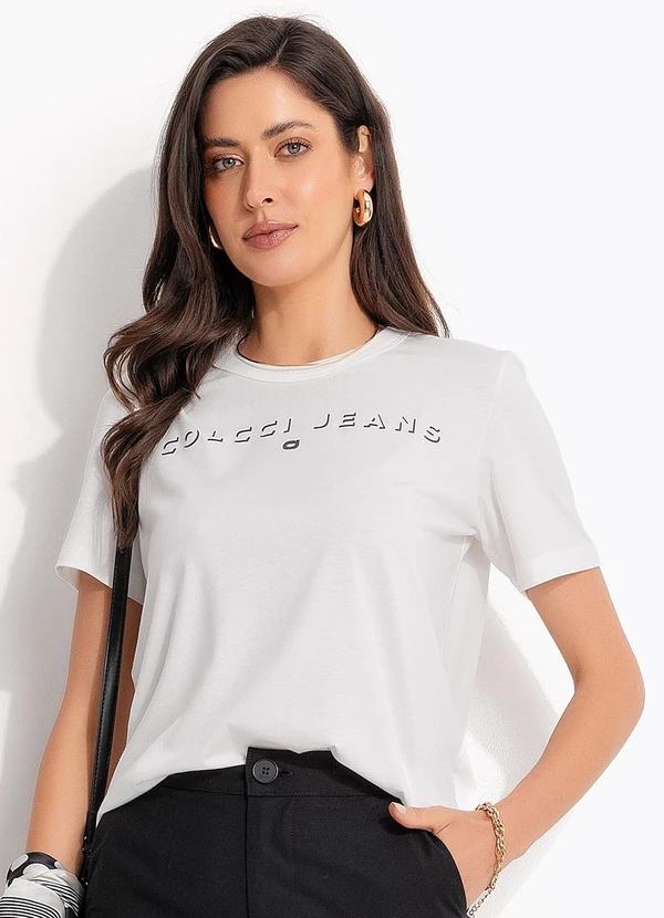 Colcci Jeans - Camiseta Off White