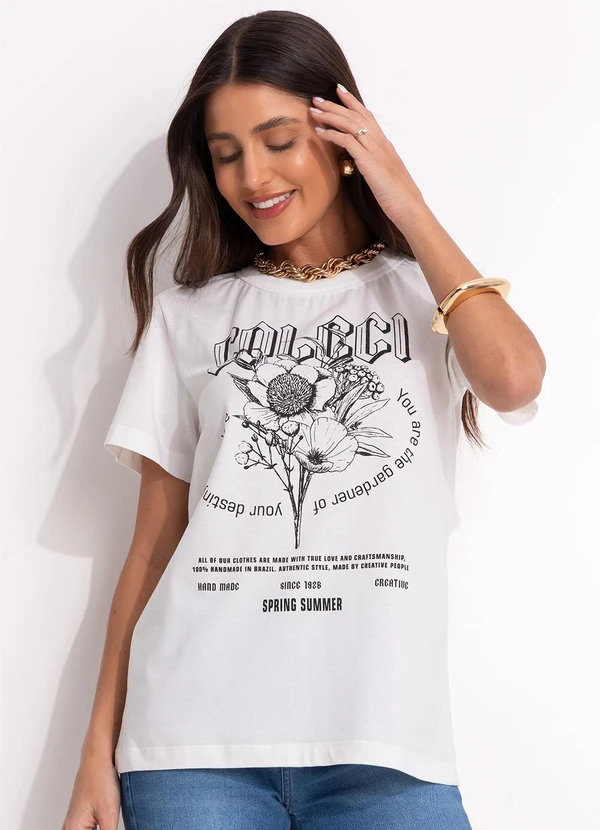 Colcci - Camiseta Off White