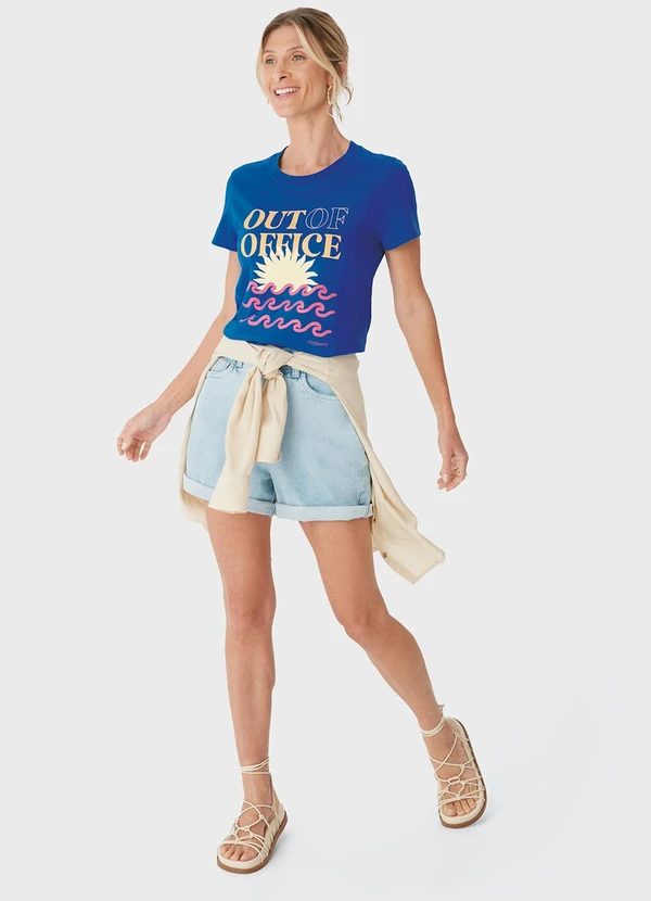 Malwee - Camiseta Out Of Office em Malha Azul Royal 2
