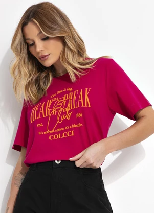 Colcci - Camiseta Rosa - COLCCI