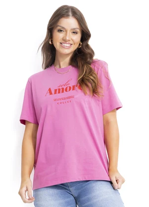 Colcci - Camiseta Rosa - COLCCI