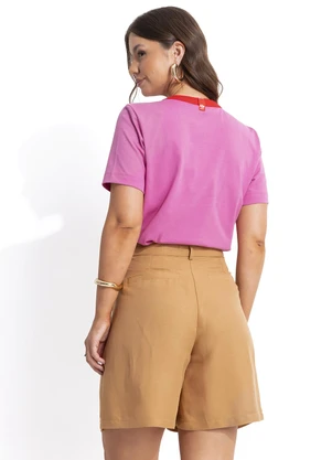 Colcci - Camiseta Rosa - COLCCI