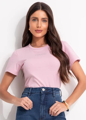 Colcci - Camiseta Rosa - COLCCI