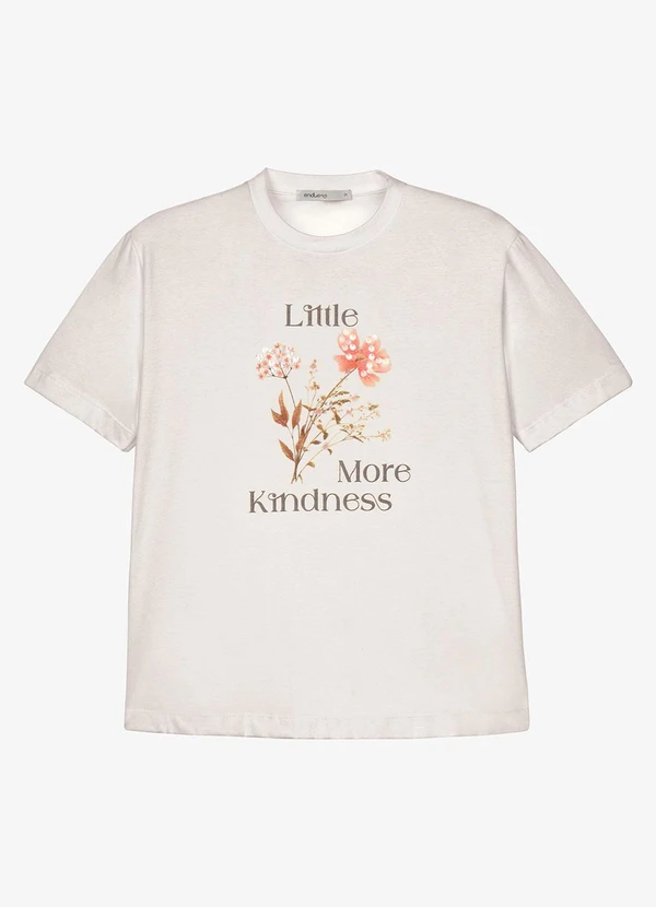 Endless - Camiseta T-Shirt com Estampa Bege 3