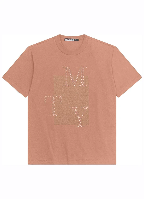 Minty - Camiseta T-Shirt em Meia Malha Marrom