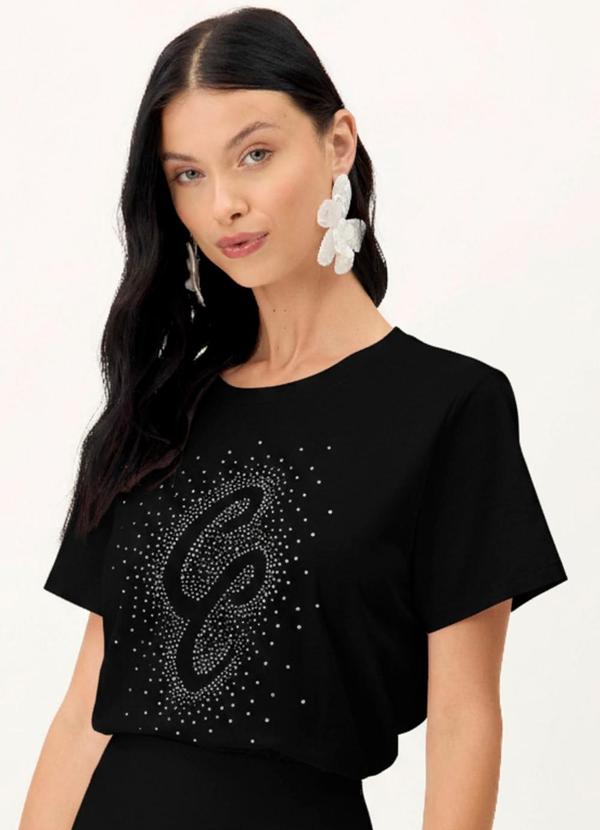 Carlota Costa - Camiseta Termocolada Preto