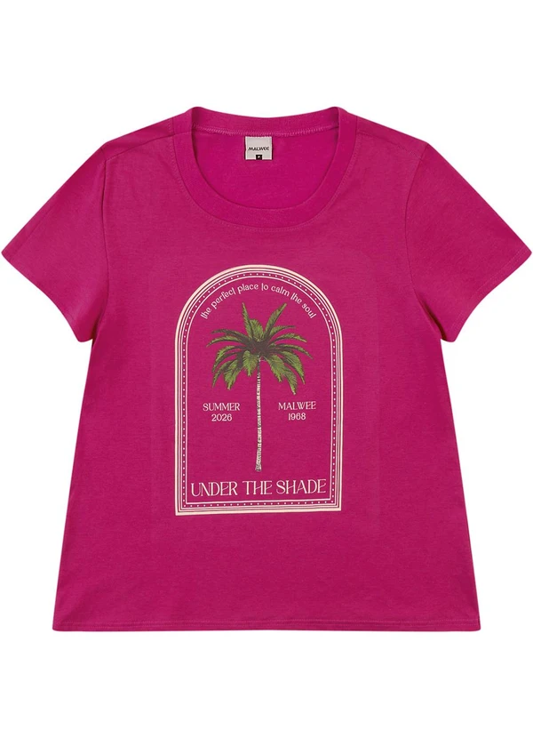 Malwee - Camiseta Under The Shade em Malha Fúcsia