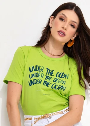 Colcci - Camiseta Verde - COLCCI